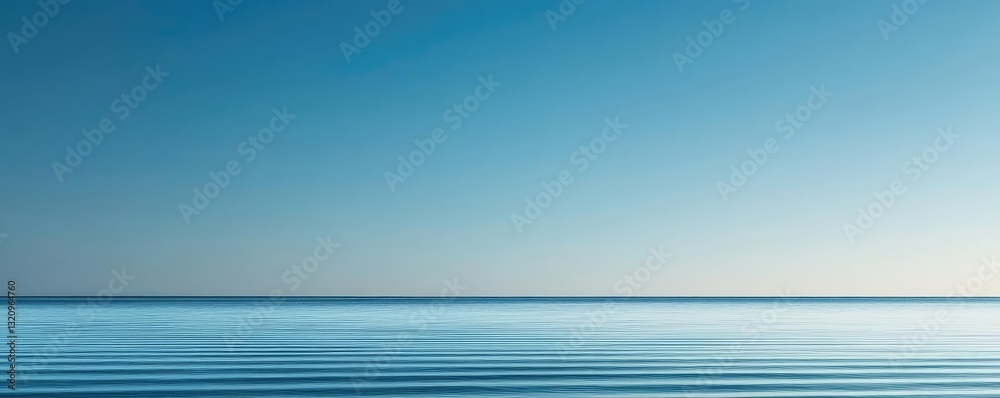 Aufkleber waterscape abstract background idea. a serene view of calm ocean water against a clear blue sky.