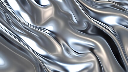 Hyperrealistic quicksilver texture background in high resolution, capturing the fluid, reflective, and metallic properties of liquid silver. A perfect visual for modern designs, digital art, and creat