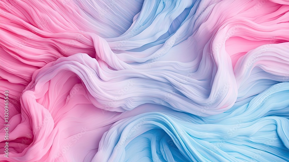 Poster pastel color illustration abstract background idea. soft, flowing fabric in pastel colors creates a 