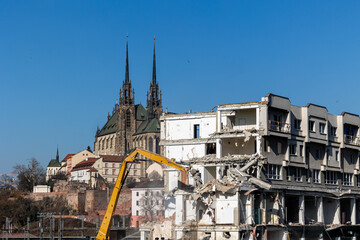 Fototapeta premium Brno Prior Old Tesco demolishment