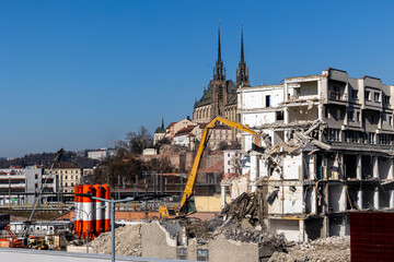 Fototapeta premium Brno Prior Old Tesco demolishment