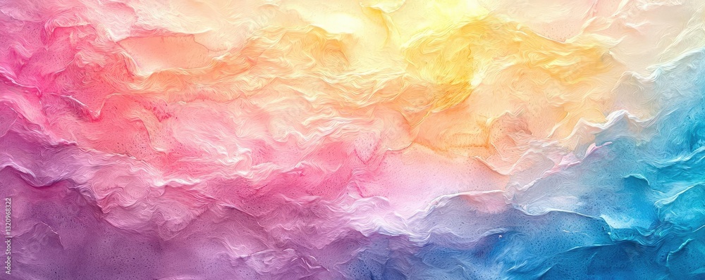 Aufkleber Vibrant color art abstract background concept. An abstract colorful background with soft gradients in pink, yellow, and blue hues.