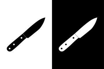 Stylized Cutter Knife Icon Elegant Black and White Silhouette Design.