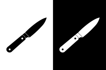 Stylized Cutter Knife Icon Elegant Black and White Silhouette Design.
