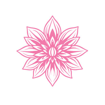 kamini flower logo silhouette vector style template symbol design.