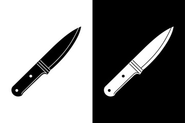 Simple Box Cutter Icon High-Quality Black and White Silhouette Vector.
