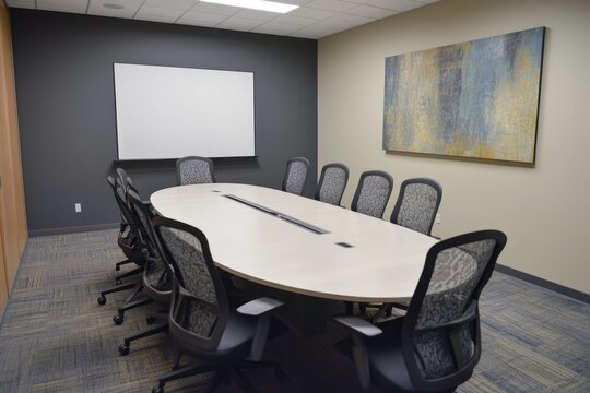 Oval meeting room with modern design