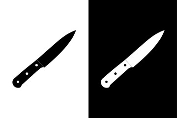 Utility Knife Silhouette Vector Icon Black and White Background.