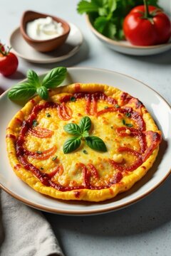 Tortilla espa?ola con chulet?n de ternera y camar?n, dinner, grilled shrimp, food