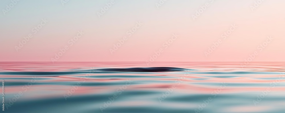 Poster waterscape abstract background idea. serene water surface reflecting gentle hues of twilight at dusk