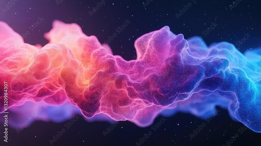 Poster vibrant color art abstract background concept. abstract colorful smoke wave with vibrant hues and a 