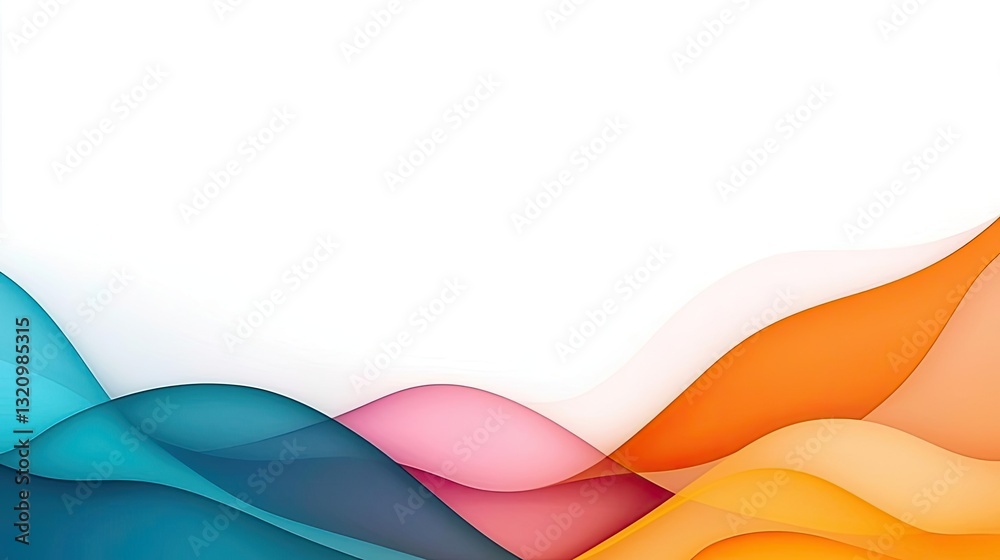 Aufkleber pastel color illustration abstract background idea. a vibrant wave pattern design featuring smooth g