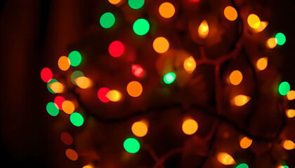Christmas Lights in the Night &ndash; Festive Glow and Holiday Cheer