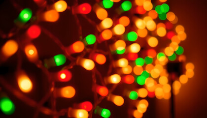 Christmas Lights in the Night &ndash; Festive Glow and Holiday Cheer