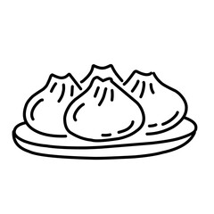 Chinese line icon set