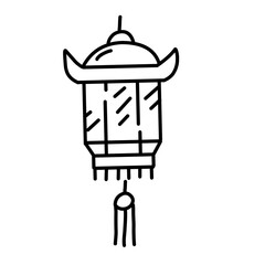 Chinese line icon set