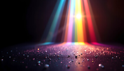 Night City Skyline with a Rainbow &ndash; A Colorful Urban Reflection