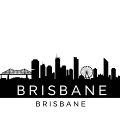 Fototapeta premium Silhouette of Brisbane - Modern Graphic Design