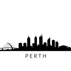 Naklejka premium Silhouette of Perth - Modern Graphic Design