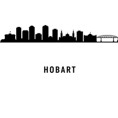 Fototapeta premium Hobart Skyline - Minimalist Vector Illustration