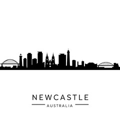 Naklejka premium Silhouette of Newcastle - Modern Graphic Design