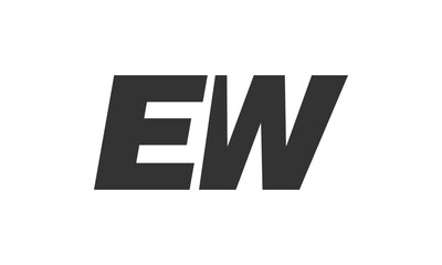 Obraz premium EW Techno Editable Font Logo For Corporate Branding. Bold, Futuristic Design With Unique Typographic Ideas. Minimal Custom Type And Dynamic Letter