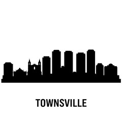 Naklejka premium Silhouette of Townsville - Modern Graphic Design