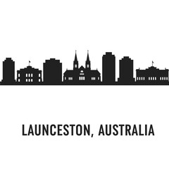 Obraz premium Launceston Skyline - Minimalist Vector Illustration