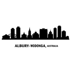 Fototapeta premium Silhouette of Albury - Modern Graphic Design