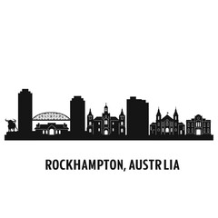 Fototapeta premium Rockhampton Skyline - Minimalist Vector Illustration