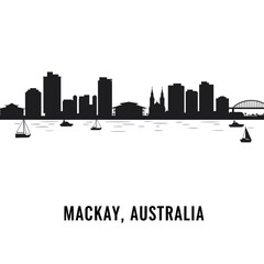 Naklejka premium Macay Skyline - Minimalist Vector Illustration