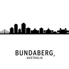 Obraz premium Bundaberg Skyline - Minimalist Vector Illustration