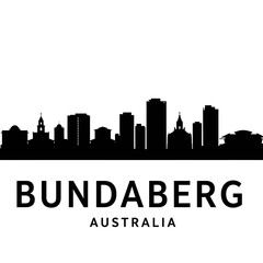 Naklejka premium Bundaberg Skyline - Minimalist Vector Illustration