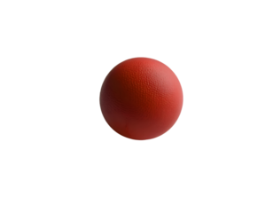 Realistic red ball isolated on transparent background