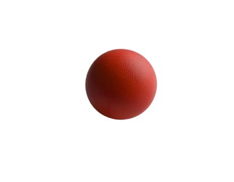Realistic red ball isolated on transparent background
