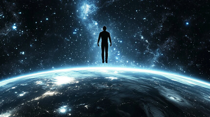 Moon Cosmic exploration visual art