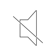 No sound line icon
