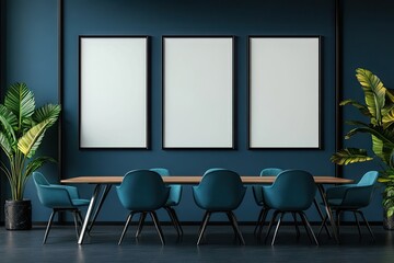 Contemporary Dining Room with Blank Displays