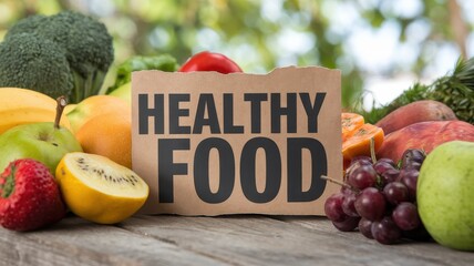 Healthy Food: A Vibrant Collection of Fresh Fruits and Vegetables