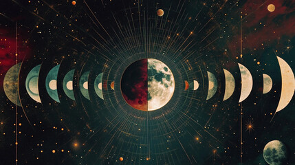 Moon Cosmic exploration visual art