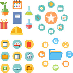shopping icons set