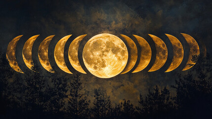 Moon Cosmic exploration visual art