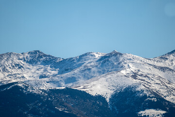 snow covered mountains