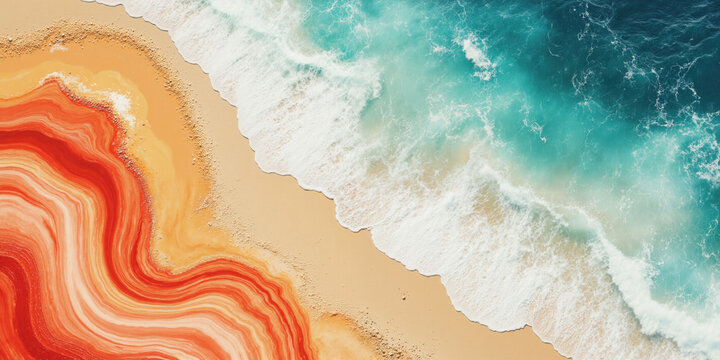 Summer Beach Vibes A refreshing, abstract background that radiates the carefree energy and vibrant hues of a sun-soaked summer day