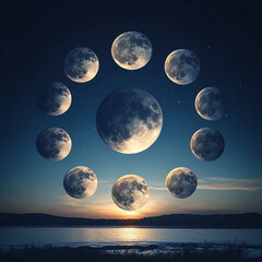 Moon Cosmic exploration visual art