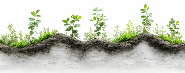 Fototapeta premium Young plants growing in soil