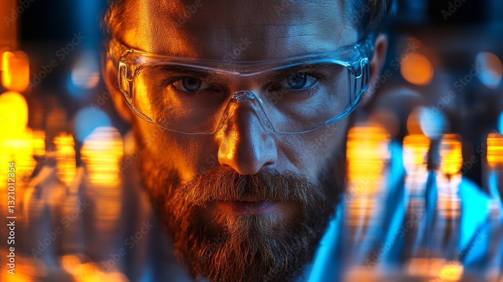 Leinwandbilder a scientist examines chemical synthesis processes in a state-of-the-art laboratory. the atmosphere i