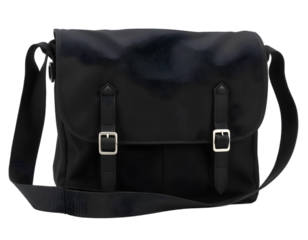 Black bag isolated on a transparent background