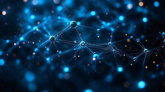 Complex network of interconnected lines depicting the fundamentals of network security analysis in technology
