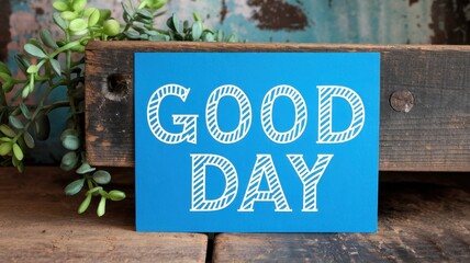 Good Day Blue Card Inspirational Message